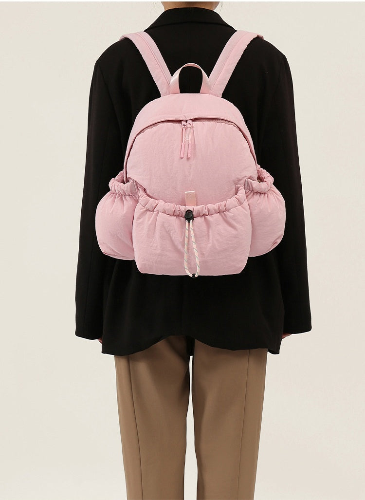 Nappa Leather Backpack for Women - Foldable Lightweight Waterproof Daypack, Commuter & Hiking Bag