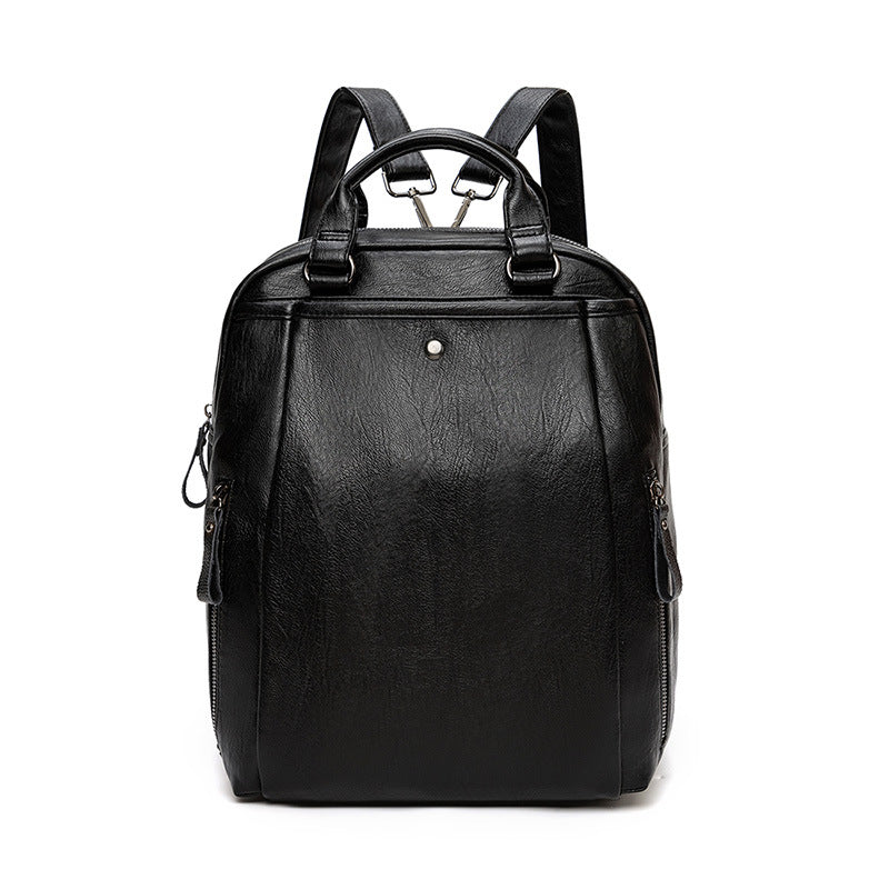 Ultra Lightweight Laptop Backpack for Women - Multi-pocket PU Business Bag, Large Capacity Multi-functional Backpack with Top Handle