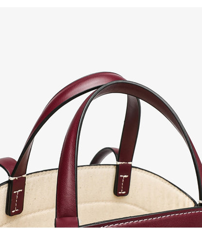 Shell Shape Tote Bag for Women - Medium PU Leather Shoulder Bag, Structured Handle Carry Work Purse