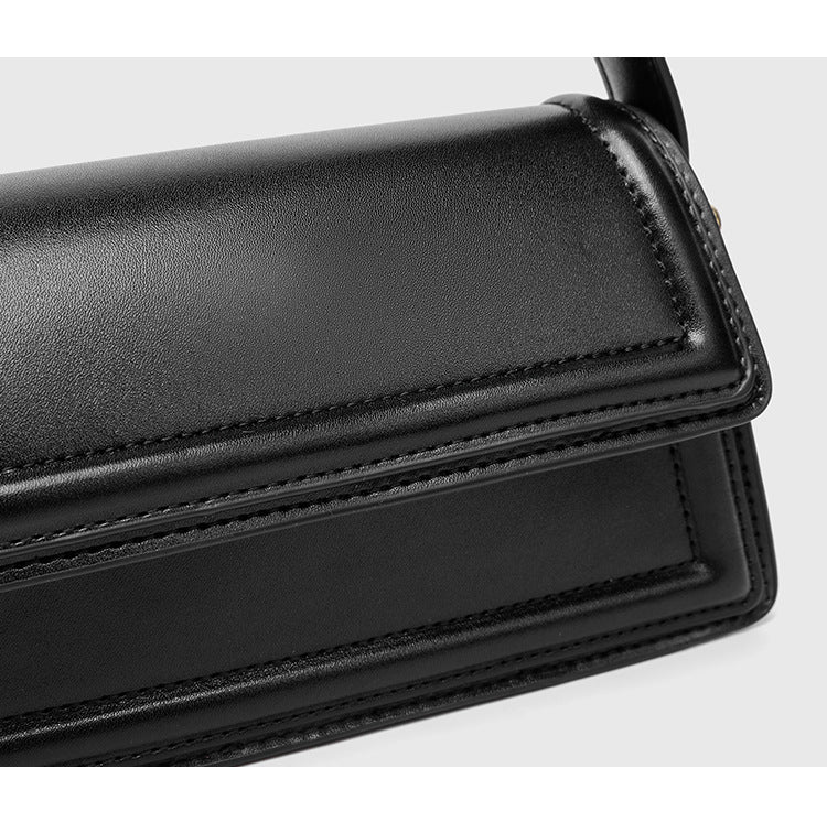 Magnetic Closure Saddle Bag - Adjustable Brown & Black PU Mini Crossbody Bag, Convertible Flap Handbag with Detachable Strap