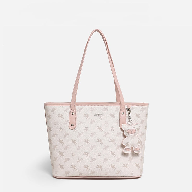 Scratch-Resistant Waterproof Commuter Tote Bag - Recycled PVC Convertible Shoulder Bag with Zippered Organizer (Medium Square)