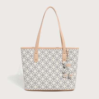 Scratch-Resistant Waterproof Commuter Tote Bag - Recycled PVC Convertible Shoulder Bag with Zippered Organizer (Medium Square)