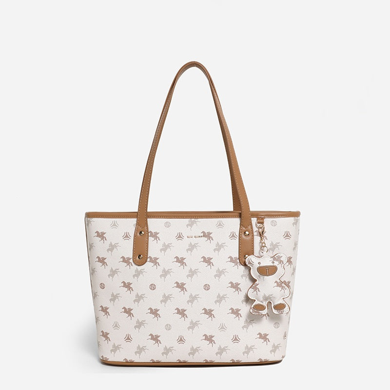 Scratch-Resistant Waterproof Commuter Tote Bag - Recycled PVC Convertible Shoulder Bag with Zippered Organizer (Medium Square)