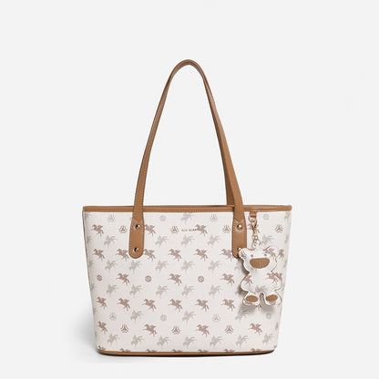 Scratch-Resistant Waterproof Commuter Tote Bag - Recycled PVC Convertible Shoulder Bag with Zippered Organizer (Medium Square)