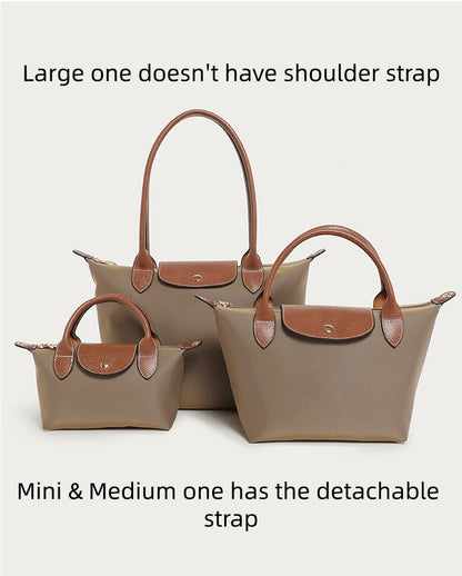 Urban Minimalist Hobo Bag - Nylon Crossbody Tote with Zip Top, Multi Sizes Shoulder Bag for Women, Canvas Casual Handbag