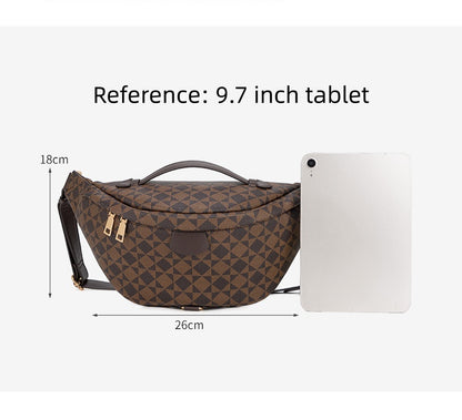 Adjustable Waist Pack - Unisex PVC Crossbody Bag with Zip Closure, Waterproof Chest Shoulder Bag for Outdoor Travel