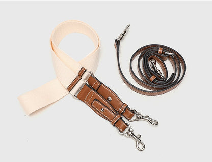 Canvas Tote Bag - Square Horizontal Shoulder Bag with Magnetic Closure, Versatile Crossbody Purse with 2 Detachable Straps