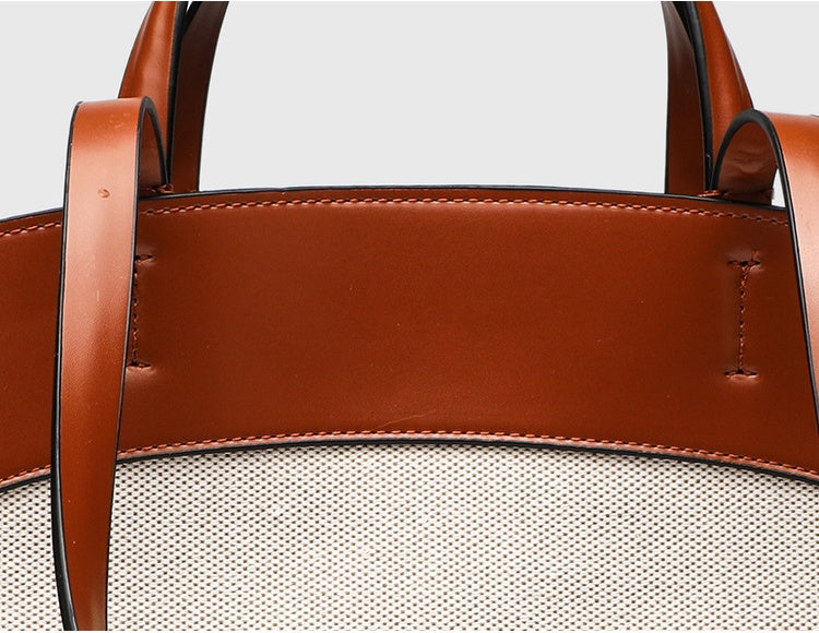 Linen Hobo Bag - Patchwork Large Capacity Tote for Work, Open Top Shoulder Bag with Handles