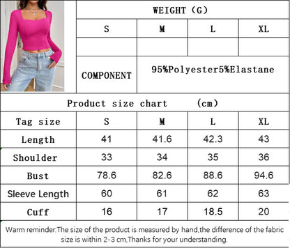 Barbie Pink Sweetheart Neck Top for Women, Cropped Long Sleeve T-Shirt Slim Fit Versatile Blouse