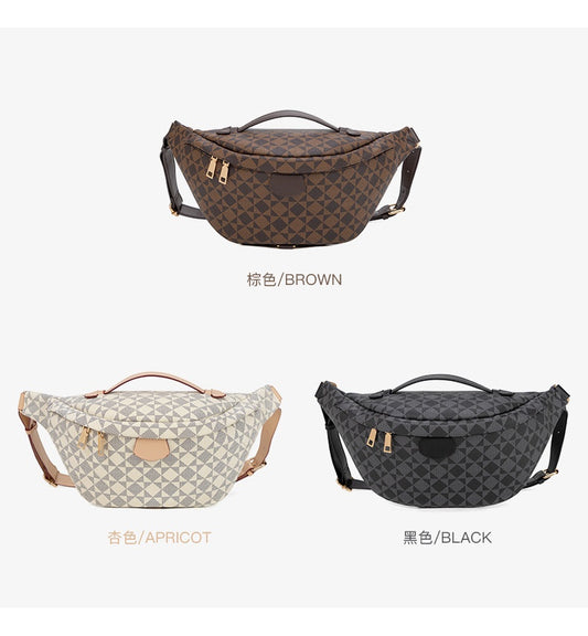 Adjustable Waist Pack - Unisex PVC Crossbody Bag with Zip Closure, Waterproof Chest Shoulder Bag for Outdoor Travel