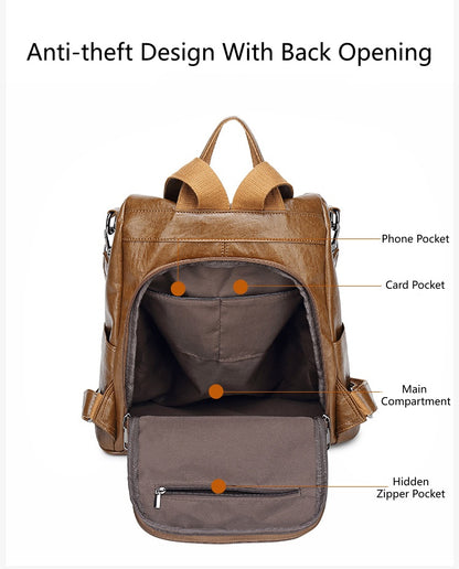 Women's Anti-Theft Backpack with Bow Decor, Lightweight Soft Student Rucksack and Top Handle