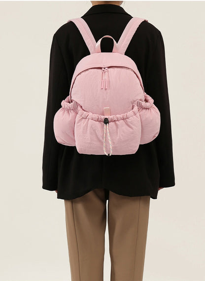 Nappa Leather Backpack for Women - Foldable Lightweight Waterproof Daypack, Commuter & Hiking Bag