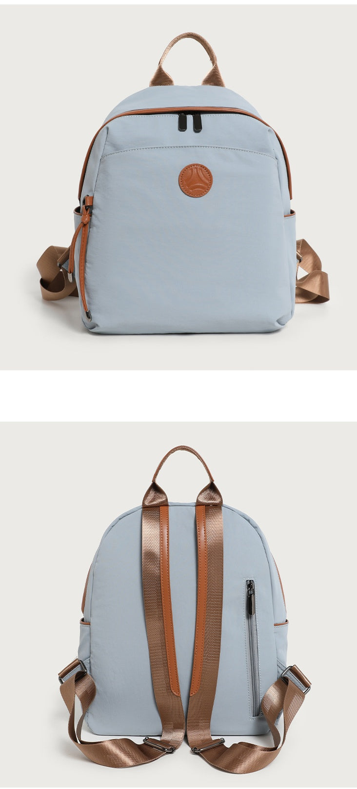 Oxford Lightweight Backpack for Women - Durable Zipper Top Travel Bag with Carry Handle, Water-Resistant Daypack