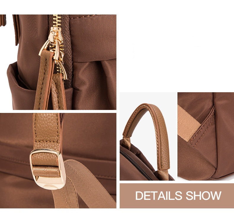 15 Inch Laptop Backpack - Multi-functional Oxford Travel Bag, Large Capacity Vertical Square Computer Bag with Top Handle