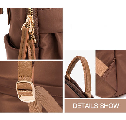 15 Inch Laptop Backpack - Multi-functional Oxford Travel Bag, Large Capacity Vertical Square Computer Bag with Top Handle