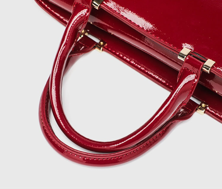 PU Square Bag with Flap - Women's Shoulder Purse with Magnetic Closure, Metal Chain Crossbody Bag