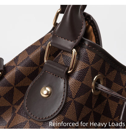 Large Capacity PU Bucket Bag for Women - Korean Style Drawstring Tote with Adjustable Strap, Commuter Shoulder Bag