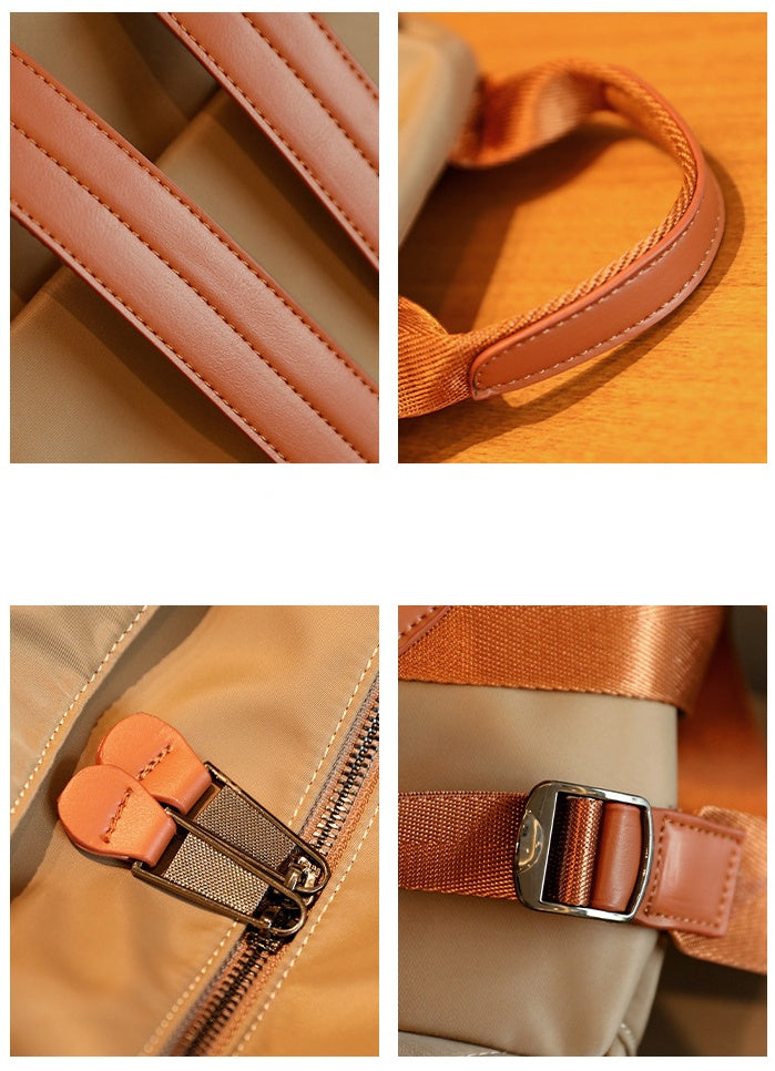 Oxford Lightweight Backpack for Women - Durable Zipper Top Travel Bag with Carry Handle, Water-Resistant Daypack