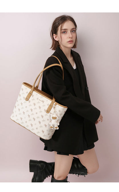 Scratch-Resistant Waterproof Commuter Tote Bag - Recycled PVC Convertible Shoulder Bag with Zippered Organizer (Medium Square)