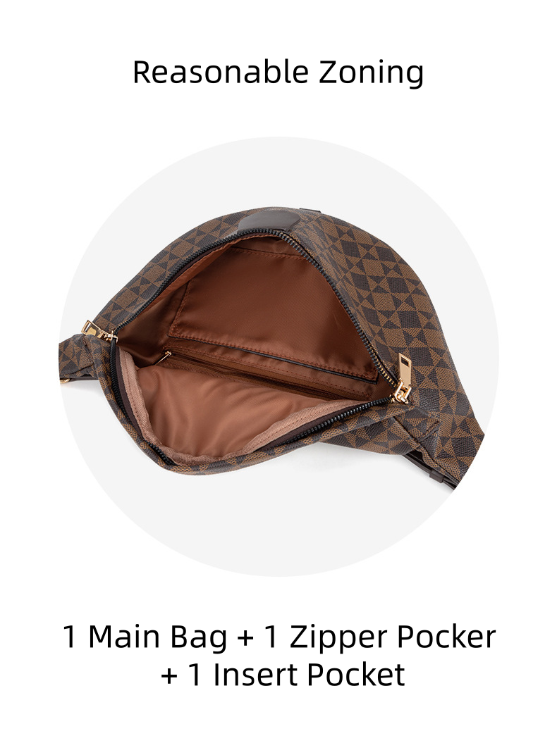 Adjustable Waist Pack - Unisex PVC Crossbody Bag with Zip Closure, Waterproof Chest Shoulder Bag for Outdoor Travel