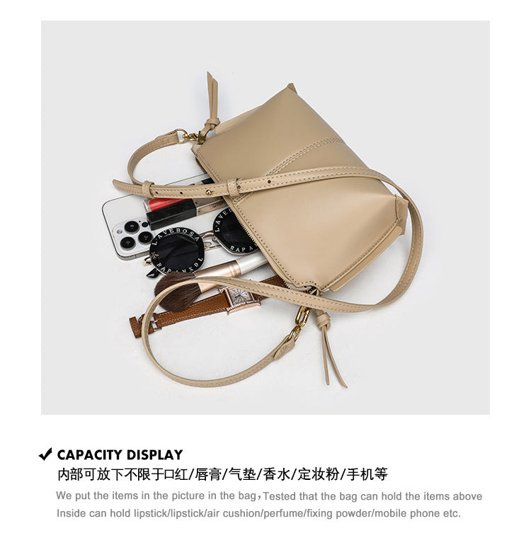 Double Zipper Shell Bag for Women - Lightweight Adjustable Crossbody Purse, Minimalist Commuter Bag with Detachable Strap