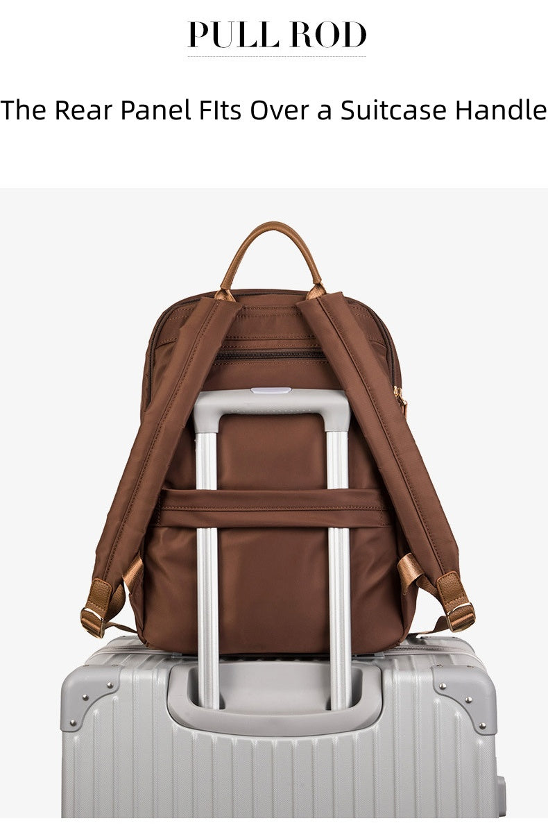 15 Inch Laptop Backpack - Multi-functional Oxford Travel Bag, Large Capacity Vertical Square Computer Bag with Top Handle