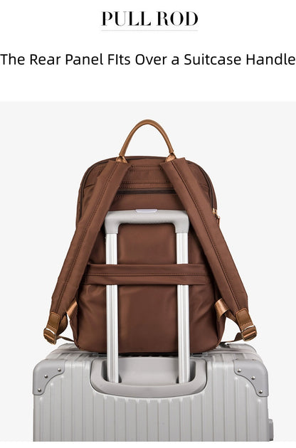 15 Inch Laptop Backpack - Multi-functional Oxford Travel Bag, Large Capacity Vertical Square Computer Bag with Top Handle