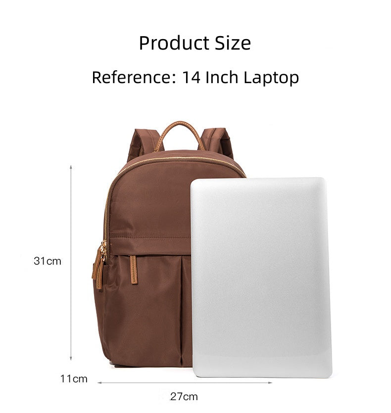 15 Inch Laptop Backpack - Multi-functional Oxford Travel Bag, Large Capacity Vertical Square Computer Bag with Top Handle