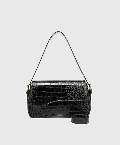 Scale Pattern Square Bag - PU Flap Top Purse with Magnetic Closure, Adjustable Detachable Shoulder Strap