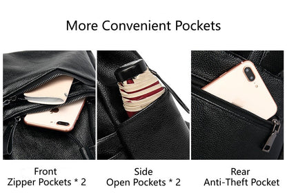 Women's Structured Anti-Theft Backpack, Drawstring Top with Buckle Flap Closure and Carry Handle