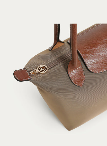 Urban Minimalist Hobo Bag - Nylon Crossbody Tote with Zip Top, Multi Sizes Shoulder Bag for Women, Canvas Casual Handbag