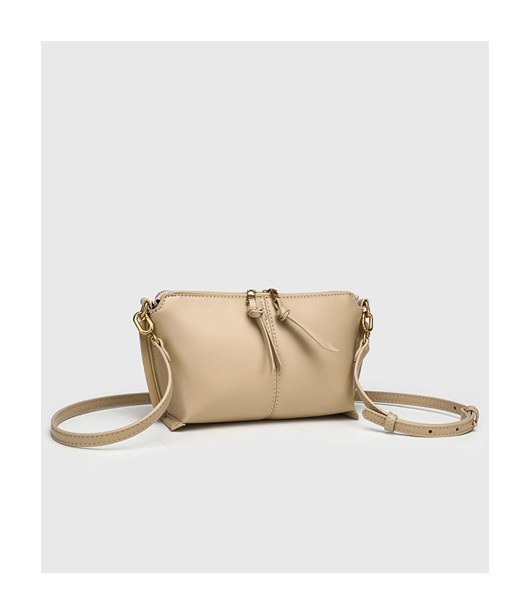 Double Zipper Shell Bag for Women - Lightweight Adjustable Crossbody Purse, Minimalist Commuter Bag with Detachable Strap