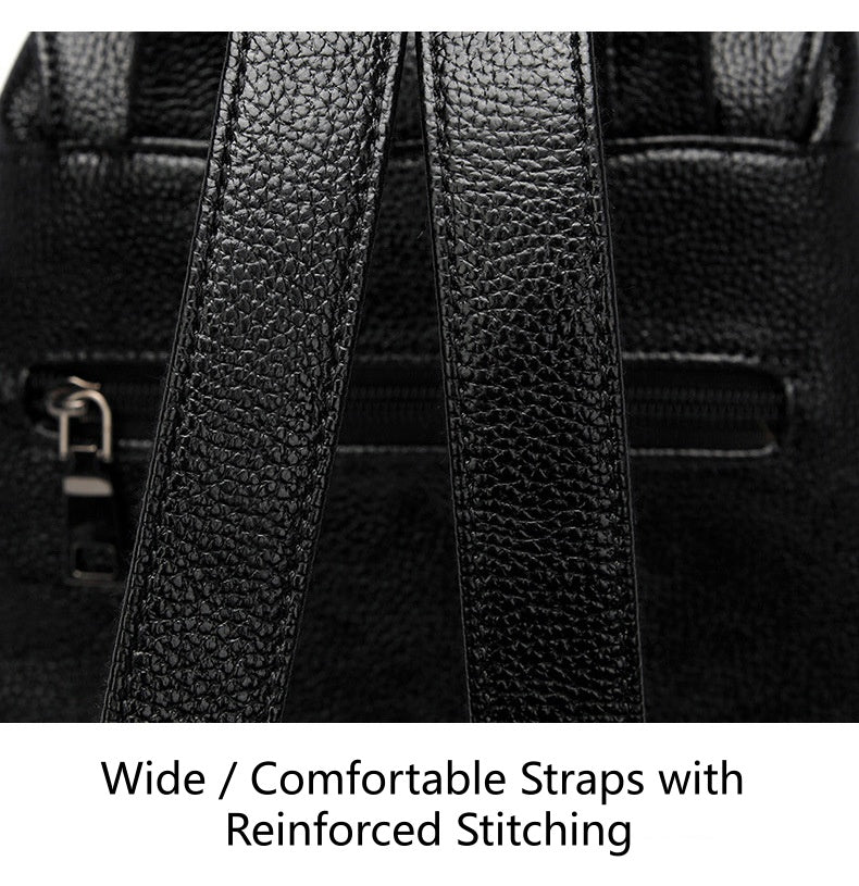 Women's Structured Anti-Theft Backpack, Drawstring Top with Buckle Flap Closure and Carry Handle