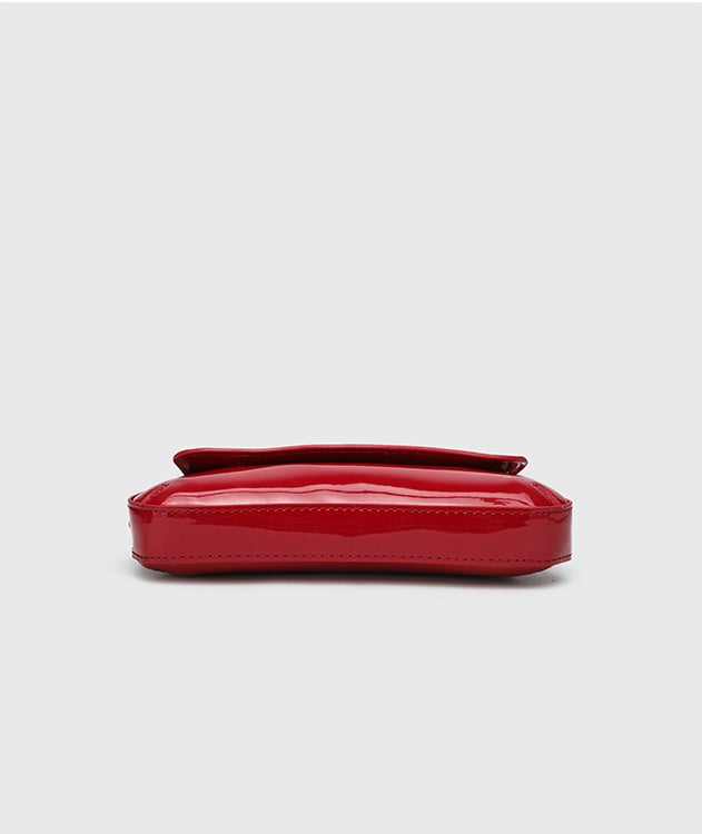 French Style Underarm Bag - PU Horizontal Square Flap Purse, Vintage Shoulder Bag with Adjustable Crossbody Strap