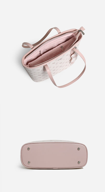 Scratch-Resistant Waterproof Commuter Tote Bag - Recycled PVC Convertible Shoulder Bag with Zippered Organizer (Medium Square)