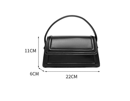 Magnetic Closure Saddle Bag - Adjustable Brown & Black PU Mini Crossbody Bag, Convertible Flap Handbag with Detachable Strap