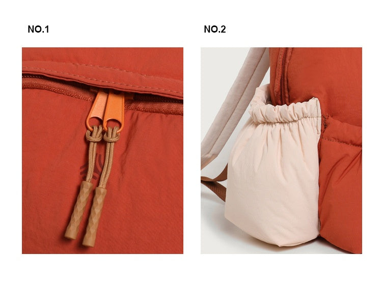 Nappa Leather Backpack for Women - Foldable Lightweight Waterproof Daypack, Commuter & Hiking Bag