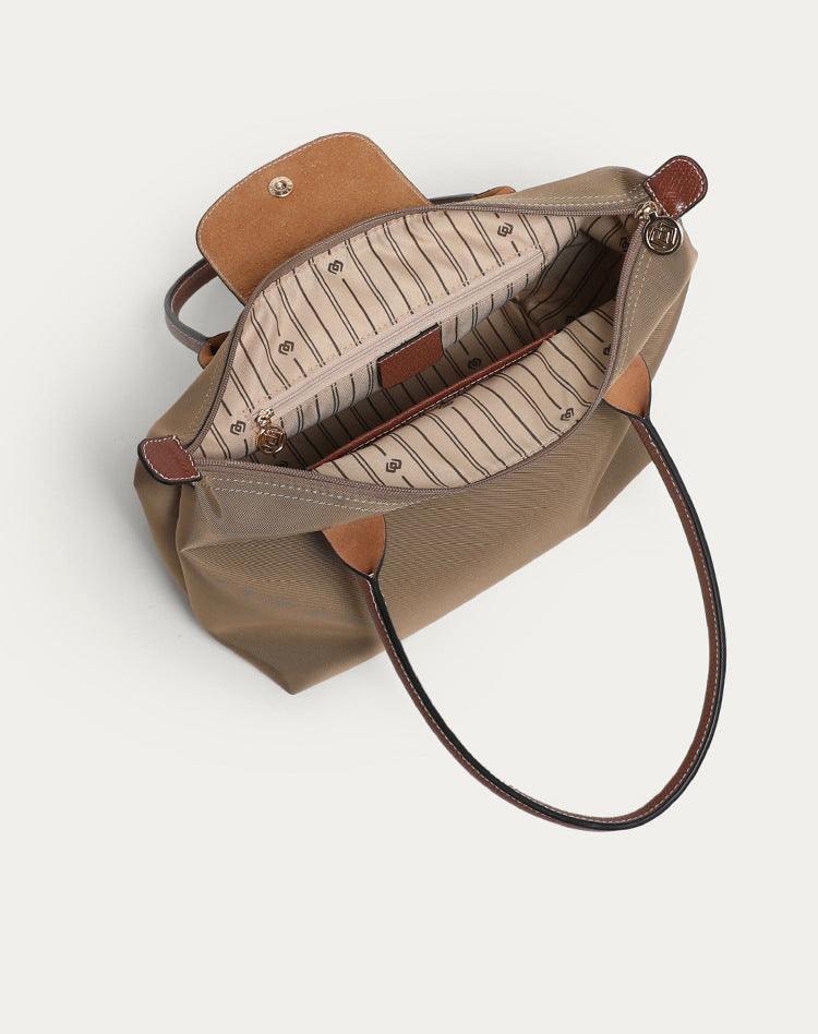 Urban Minimalist Hobo Bag - Nylon Crossbody Tote with Zip Top, Multi Sizes Shoulder Bag for Women, Canvas Casual Handbag