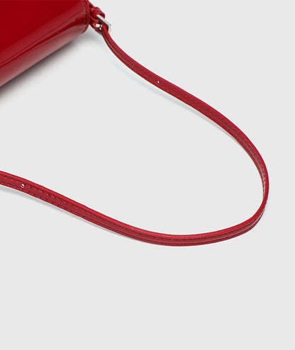 French Style Underarm Bag - PU Horizontal Square Flap Purse, Vintage Shoulder Bag with Adjustable Crossbody Strap