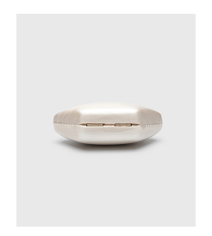 Urban Minimalist Clutch Bag - Acrylic Hard Shell Evening Purse with Detachable Chain, Square Horizontal Wedding Party Bag