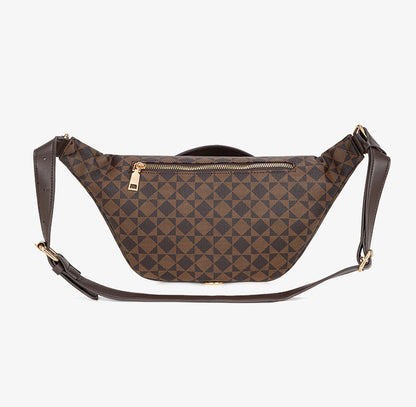 Adjustable Waist Pack - Unisex PVC Crossbody Bag with Zip Closure, Waterproof Chest Shoulder Bag for Outdoor Travel