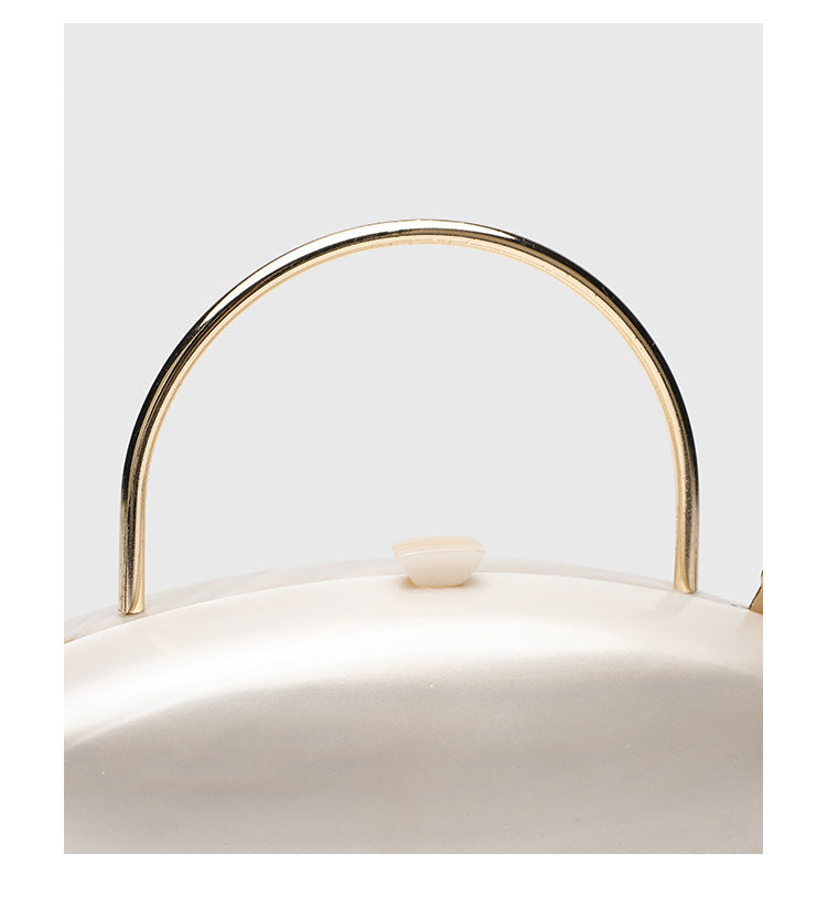 Urban Minimalist Clutch Bag - Acrylic Hard Shell Evening Purse with Detachable Chain, Square Horizontal Wedding Party Bag