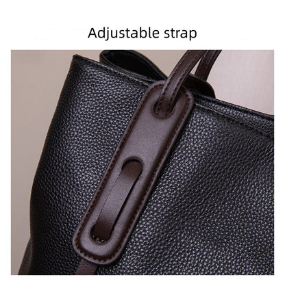 Horizontal Tote Bag for Women - Large Capacity PU Leather Zip Top Work Bag, Soft Structured Shoulder Tote for Commute