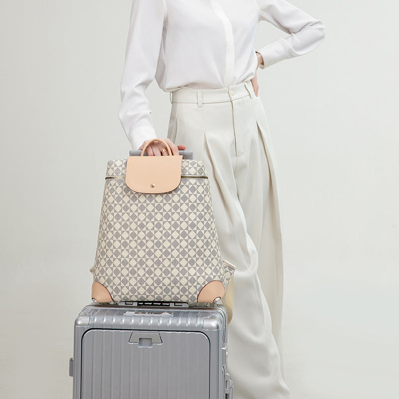 Waterproof PVC Backpack - Large Capacity Foldable Travel Bag, Durable Vertical Square Backpack with Top Handle