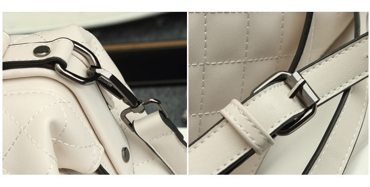 Vertical Doctor Bag for Women - Structured Square PU Quilted Lock Shoulder Bag, Convertible Crossbody & Top Handle Purse