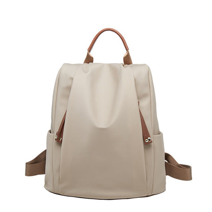 Double Zipper Anti-Theft Backpack for Women - Lightweight Large Capacity Canvas Travel Bag with Top Handle