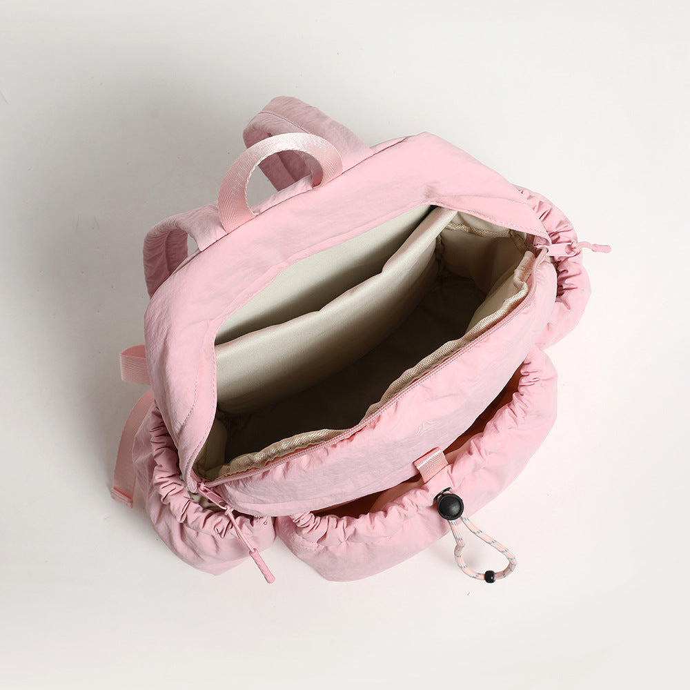 Nappa Leather Backpack for Women - Foldable Lightweight Waterproof Daypack, Commuter & Hiking Bag