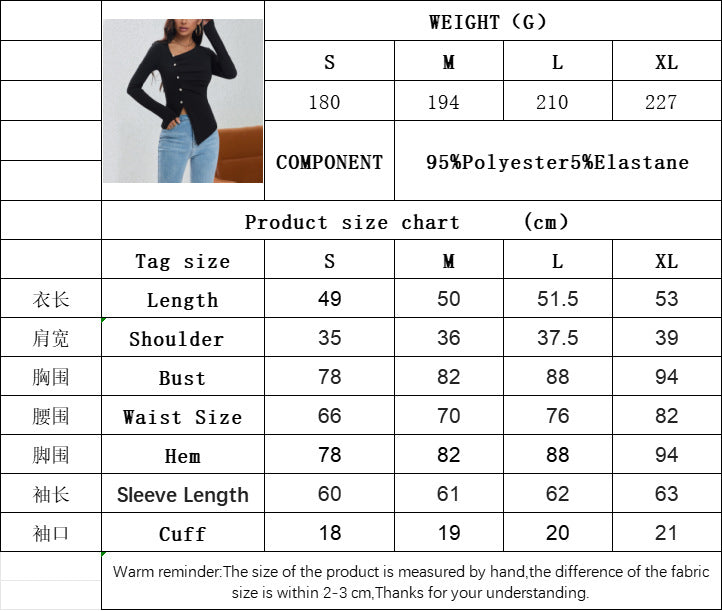 Ribbed Knit Top with Pleat Detail for Women, Button Front Asymmetric Layering Blouse