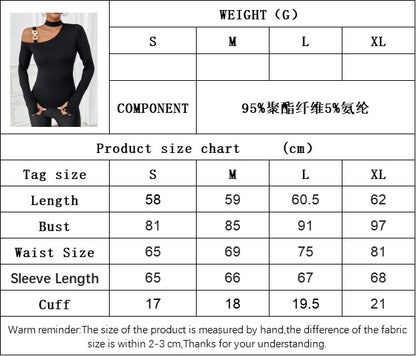 Halter Neck Knit Top for Women, Off Shoulder Sexy Slim Fit Long Sleeve Thumb Hole T Shirt
