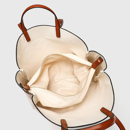 Linen Hobo Bag - Patchwork Large Capacity Tote for Work, Open Top Shoulder Bag with Handles